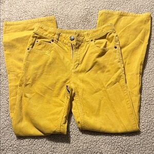 Land’s End Yellow Corduroy Jeans 12 Slim